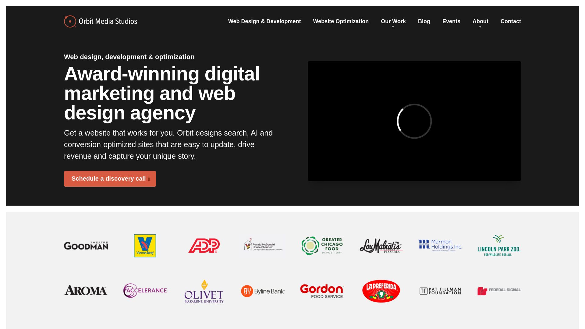 Screenshot of orbitmedia.com